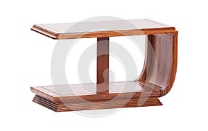 Retro wooden television cabinet isolate on white background