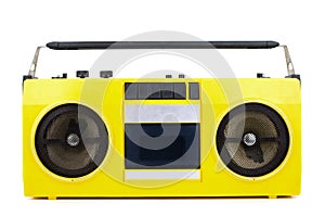 Retro yellow ghetto blaster