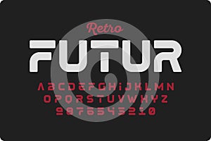 Retrofuturism style font design