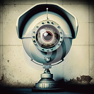 Retrofuturistic CCTV Eye - AI Generated