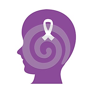 rett syndrome ribbon silhouette photo