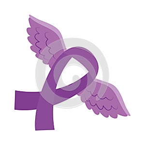 rett syndrome ribbon with wings photo