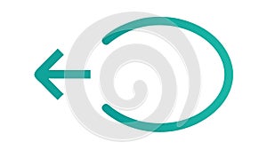 Return Arrow Icon: Back & Previous Step, vector design Generative AI