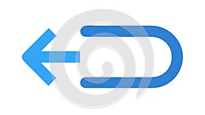 Return arrow symbol, back previous action, vector design Generative AI