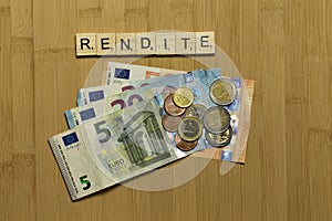 Return on capital, yield german Rendite