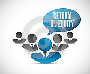 return on equity teamwork sign concept