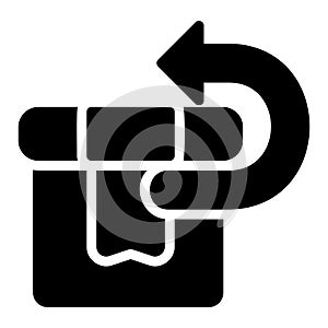 Return icon in solid style for any projects