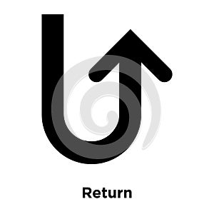 Return icon vector isolated on white background, logo concept of photo