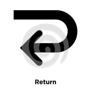 Return icon vector isolated on white background, logo concept of photo