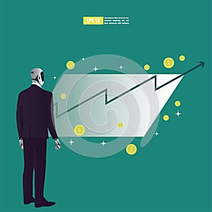 Return on investment, ROI chart and graph, Business, profit, and success concept.