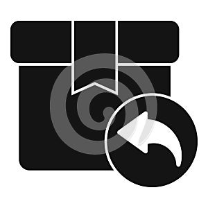 Return parcel icon representing sending back purchase