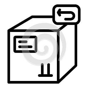 Return policy icon, outline style