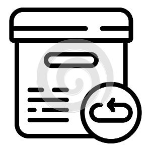 Return product icon, outline style