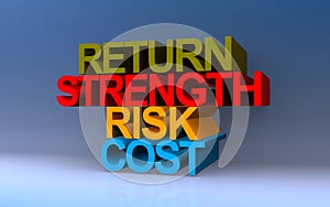 return strength risk cost on blue