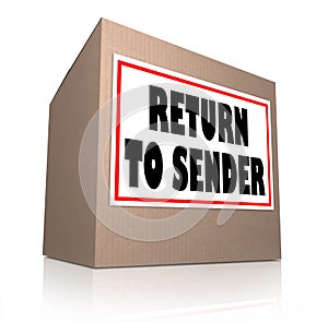 Return to Sender Cardboard Box Unwanted Package photo