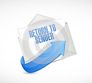 return to sender mail concept illustration design