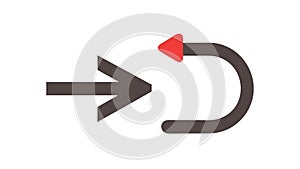 Return or Undo Arrow Icon for Navigation or Reversion, vector design Generative AI