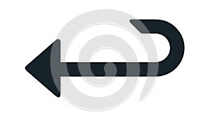 Return or Undo Curved Arrow Icon Vector, vector design Generative AI