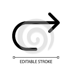 Return white linear ui icon