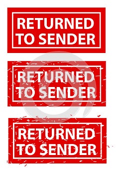Returned to Sender, simple vector rust dirty red simple rectangle vector rubber stamp effect