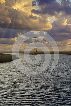 Returning Shrimp Boat,Greetsiel,North Sea,East Frisia,Germany