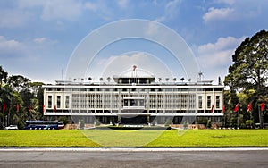 Reunification Palace, landmark in Ho Chi Minh City, Vietnam. photo