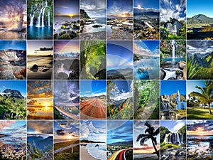 Reunion Island collage