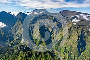 Reunion island aerial view photo