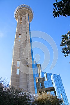 Reunion Tower in downtown of Dallas photo