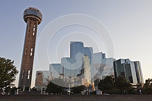 Reunion Tower at Dusk, Dallas, TX