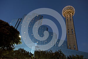 Reunion Tower at Dusk, Dallas, TX