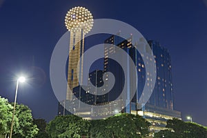 Reunion Tower at Night, Dallas, TX