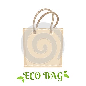 Reusable eco tote bag no plastic concept