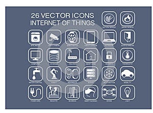 Reusable illustration icons for internet of things topics like home automation, smart home