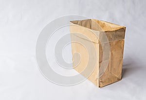 A reuse brown paper shopping bag