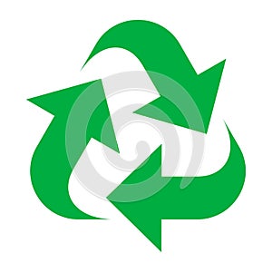 Reuse and recycling icon, green ecological sign