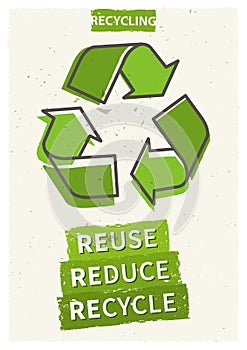 Reuse reduce recycle vector illustration
