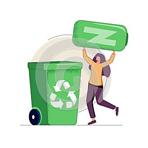 Reuse reduce recycling abstract concept vector illustrations. Reduce, reuse, recycle approach concept icon. E-waste