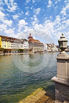 Reuss River in Luzern, Switzerland