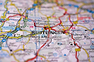 Reutlingen on map
