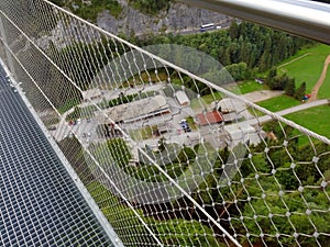 Reutte, Austria. The longest pedestrian suspension bridge in the world called Highline 179