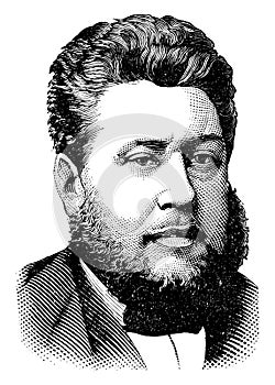 Rev. Charles Haddon Spurgeon, vintage illustration