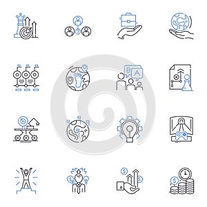 Revamp line icons collection. Redesign, Overhaul, Refashion, Modernize, Upgrade, Transform, Update vector and linear photo