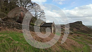 Reveal shot at The Roaches in the Peak District National Park