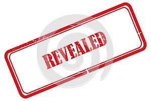 revealed stamp on white