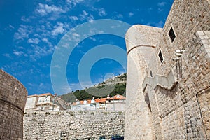 Revelin Tower at Ploce Gate on the walls of Dubrovnik