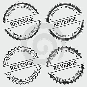 Revenge insignia stamp isolated on white.