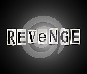 Revenge word concept.