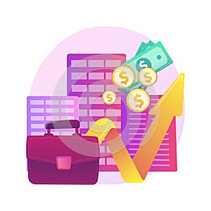Revenue agency abstract concept vector illustration.