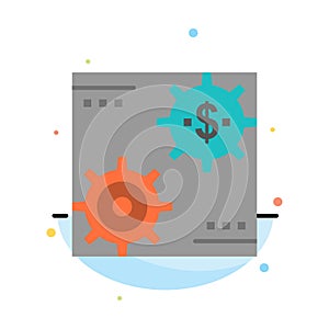 Revenue, Capital, Earnings, Make, Making, Money, Profit Abstract Flat Color Icon Template